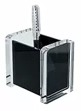 Wedo 604001 Acryl Stifte-Köcher (Acryl Exklusiv) glasklar/schwarz