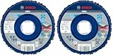 Bosch Accessories Reinigungsscheibe X-LOCK Cleaning Disc N377 (Metall und Edelstahl, Ø 125 mm, Zubehör Winkelschleifer), Die Verpackung kann abweichen (Packung mit 2)