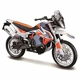 Bburago KTM 790 Adventure R Rally Motorrad - Maßstab 1:18 - Unglaublich detaillierte Die-Cast Replik Sammlerstück Motorrad Modell, Weiß