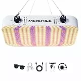 1200w Dimmender Pflanzenlampe, Zweifach Dimmender VEG BLOOM Dual-Modus Grow Lampe, LED Pflanzenlampe Vollspektrum, UV & IR, Grow Light für Zimmerpflanzen Zuchtzelt, Hydrokultur(Quantum Edition)