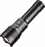 ASORT 【Extremweitschuss 3km】 led Taschenlampe 30000Lumen, Type-C Aufladbar Taktische Taschenlampen Extrem Hell, 5 Lichtmodi, Wasserdicht, für Camping Wandern Notfälle (1 * 26650Akku)