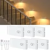 WILLED Nachtlicht mit Bewegungsmelder, bewegungsmelder innen, Aufladba treppenlicht 6 Stück WarmWeiß bewegungsmelder licht, Nachtlicht Kinder für, Schlafzimmer, Wohnzimmer, Flur, Küche, Badezimmer