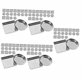 FRCOLOR 5 Sätze Aluminiumteller Wieder Auffüllbar Lidschattentopf Platte Essenz-highlighter Blöte Und Highlighter -palette Lidschattendosen Leer Gefälscht Funkeln Drei Metall 30 Stück * 5