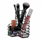 Relaxdays Pinselhalter, 3 Fächer, sechseckig, H x B x T: 12,5 x 12 x 12,5 cm, Draht, Stiftebecher Schreibtisch, Farbwahl