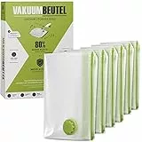NORDIC® - Vakuumbeutel für Kleidung - 6x Größe S in 60x40cm - BPA Frei - Vakuumbeutel klein - Vacuum Bags for Clothing – Vakuumierbeutel Kleidung – Vacuum Storage Bags - Vakuum Reisebeutel
