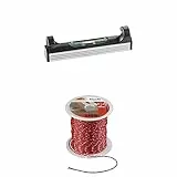 kwb Schnur-Wasserwaage, 78 mm, leicht, klein, mit Aluminium Unterseite inkl. Maurer-Schnur 100 Meter, rot, Richtschnur für Pflaster- und Maurerarbeiten 1,2 mm, Lotschnur für div. Anwendungen