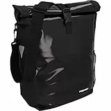 FISCHER Fahrrad Gepäckträgertasche Kurier, Fahrradtasche, Umhängetasche, Reflektor, 18 Liter, wasserabweisend, schwarz