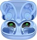 Cillso Bluetooth Sport-Kopfhörer, 2025 Tiefer Bass, 50H ENC Mic Noise Cancelling, IP7 Wasserdicht, Bluetooth 5.4, Kabellose In-Ear Kopfhörer, Blau