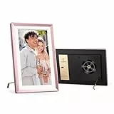 ARZOPA Metall Digitaler Bilderrahmen 10,1' Kostenloser Cloud Speicher WLAN Bilderrahmen Digital HD Touchscreen sofort Teilen Fotos Videos als personalisiertes Geschenk elegant Design-D10 Rose Gold