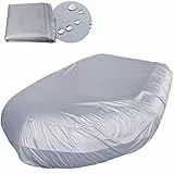 Schlauchboot Bootabdeckplane, Wasserdicht Staubdicht UV-Beständig Persenning Boot, Bootsabdeckung Schützen sie ihr Schiff, 210D Oxford Stoff, Bootspersenning ( Color : Gray , Size : 230*94*46cm )