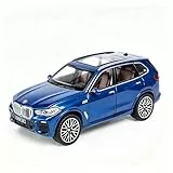 TGRCM-CZ 1/32 X5 SUV Modellauto Spielzeug, Druckguss Legierung Pull Back Auto Modell mit Licht und Sound Spielzeugfahrzeuge für Kinder Blau