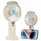 Fitabok Handventilator – Kleiner SprüH Tragbarer Mini Ventilatormit 25 Ml, USB-C Wiederaufladbarer Taschenventilator Mit 5 Geschwindigkeiten, Led Anzeige, 4000 mAh Akku, FüR BüRo, Outdoor, Reisen