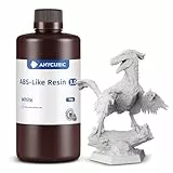 ANYCUBIC ABS-Like Resin 3.0, 3D Drucker Resin mit Ausgezeichneter Härte und Zähigkeit, Hochpräzises, Geruchsarmes 405 nm UV-härtbares Harz für Resin 3D Printer, Weiß, 1000g