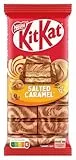 Nestlé KITKAT Tafel Salted Caramel, knusprige Waffel mit cremiger salted Caramel Füllung und überzogen mit mamorierter Schokolade, 1er Pack (1 x 99g)