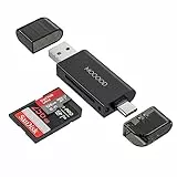 MOGOOD SD Kartenleser USB C Speicherkartenleser USB 2.0 Micro SD Adapter Dual Connector USB 2.0/USB C Speicherkartenleser Adapter Unterstützt SD/Micro SD/SDHC/SDXC/MMC für MacBookPro,iPad Pro,Galaxy S