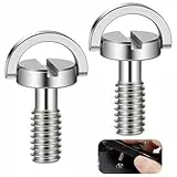 2 Stück 1/4 Zoll Schrauben, KameraSchraube-Edelstahl, 1/4 Zoll Schraube Kamera, Zollschrauben für Stative Schnellverschluss-Schraube für Kameraschraube, Einbeinstativ, Stativ, Schnellwechselplatte