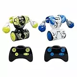YCOO 54321 Twin Pack by Silverlit, ferngesteuerte Roboter, Spielzeugroboter, Kampfroboter, Soundeffekte, grün, ab 5,6,7,8,9,10 Jahre, Kombat Blau und Gelb-Eco Verpackung, 45,7 x 45,7 cm