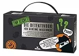 Top Secret - Detektivbox | 12 in 1 Detektivkoffer | Ausrüstung für Geheimagenten, Schwarz