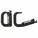 MFH 2er Pack Karabiner aus Plastik Karabinerhaken für Ausrüstung Outdoor Survival Camping (Oliv)