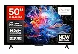 TCL 50V6C 50 Zoll Direct LED TV, 4K HDR Fernseher, Smart TV mithilfe von Google TV (Dolby Audio, Motion Clarity, Kompatibel mit Google Assistant)