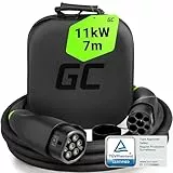 Green Cell GC Snap Typ 2 Ladekabel 11kW 7m 16A für EV Elektroautos Typ 2 auf Typ 2 3-Phasig TÜV Kompatibel mit Model Y 3 S X, ID.3, ID.4, ID.5, Q4 e-tron, 500e, IONIQ 5, Kona EV inkl. Premium Koffer