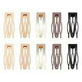Etercycle 10 Stück Metall Haarspangen, 5cm Barrette Haarspange für Damen Mädchen, Doppel Griff Haar Clips Haarhalter Basteln DIY Zubehör Snap Haarspangen (Mehrfarbig)
