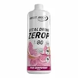 Best Body Nutrition ZEROP Vital Zuckerfreies Getränkekonzentrat Sirup Pink Grapefruit Ohne Aspartam 1 L ergibt 80 L Getränk Fitness Drink mit Vitaminen B1 B6 Niacin Kalorienarm Wassersprudler