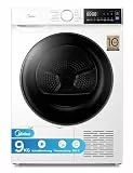 Midea Serie V5 Wärmepumpentrockner, 9 kg, Energieklasse C, WLAN-Steuerung, 30 Minuten Schnelltrocknung, UV-Desinfektion mit Milbenentfernung, Knitterschutz, Inverter-Motor, Weiß, MDV5EH90WBC