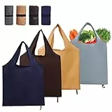 HXSYKJDM 4 Stück Einkaufstasche Faltbar, 56 × 69cm Umweltfreundliche Einkaufstaschen, Wiederverwendbare Einkaufstaschen für Einkaufen Picknick Camping