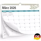 AEYAKA Kalender 2026 Wandkalender, 21 cm x 30 cm, A4 Planer 14 Monate November 2025 - Dezember 2026, Monatlicher Hängender mit Ferienübersicht, Deutsch
