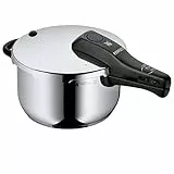 WMF Perfect Schnellkochtopf Induktion, Dampfkochtopf 4,5l, Cromargan Edelstahl poliert, 2 Kochstufen, Einhand-Kochstufenregler