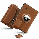 LORZOR AirTag Wallet mit XXL münzfach für 10+ Münzen, Geldbörse mit Magnetischer Verschluss, Slim Wallet mit Münzfach, TÜV Kartenetui RFID Schutz, Brieftasche Herren, Portemonnaie, AirTag Portmonee