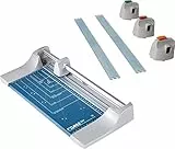 Dahle 507 Roll- und Schnitt-Schneidemaschine (Papierschneidemaschine mit einer Schnittlänge von 320 mm, bis zu DIN A4), blau (Blau | Kreativ Set)