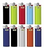 BIC Maxi Reibrad Feuerzeuge (J26) inkl. Gummibären von Sunmando (10 Stück BIC Maxi)