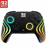 Turtle Beach Afterglow Wave Schwarz Kabelloser RGB-Gaming-Controller offiziell lizenziert für Nintendo Switch 2