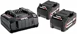 metabo Basis-Set 2 x 5,2 Ah – 685051000 – Akkuset für effizientes und schnelles Laden – Inklusive Akkus und Ladegerät