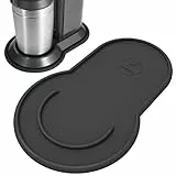 Kamehame Silikon Abtropfmatte Unterlage Kompatibel mit Soda Stream Crystal Silikonmatte Abtropfschale Zubehör Tropfmatte, Wassersprudler Wasserdicht und rutschfest, Schwarz