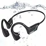 LOBKIN Kopfhörer Schwimmen,IPX8 Wasserdicht Bluetooth 5.4 Open Ear Knochenschall Kopfhörer mit MP3-Player,Unterwasser Kabellos Sport Bone Conduction Headphone für Schwimmen Surfen Laufen