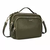 Gladdon Umhängetasche damen,Schultertasche mit Reißverschluss, Crossbody Tasche, Leder Handtasche Klein, Womenswear…
