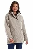 killtec Damen Funktionjacke/Outdoorjacke wasserdicht mit abzippbarer Kapuze Damen Jacke, hellsand, 46, 43285-000