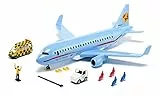 siku 5402, Verkehrsflugzeug mit Zubehör, Kunststoff, Hellblau, Viele Funktionen, Kombinierbar mit siku-Modellen in unterschiedlichen Maßstäben