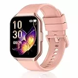 QCOQ Smartwatch Herren Damen mit Telefonfunktion, 1.96' Fitnessuhr Damen, 110+ Sportmodi IP68 Wasserdicht Sportuhr, Smart Watch mit Herzfrequenz/SpO2/Schrittzähler/Schlafmonitor, Zartrosa