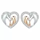 Micory Pferde Ohrringe 925 Sterling Silber Mädchen Pferd Ohrstecker Schmuck Tier Ohrringe Hypoallergene Schmuck Geschenke für Damen