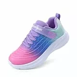 DREAM PAIRS Turnschuhe Kinder Sportschuhe Mädchen Jungen Sneaker Atmungsaktiv Laufschuhe Outdoor Klettverschluss,Size 36,Rosa/Blau/Grün,SDRS2411K