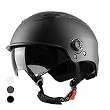 WESTT Escape Skaterhelm Fahrradhelm Inliner Helm I Sonnenvisier I Verstellbarer Kinnriemen I Herren I Damen I Junge Erwachsene I Schwarz l Größe S-M (55-58 cm)