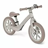 KikkaBoo Laufrad ab 3 Jahre LANSER, Ultraleichtes Balance Bike, 12 Zoll, Verstellbarer Sitz, Fahrrad für Kleinkinder 3-6 Jahre, Beige
