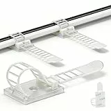 SZFUDIGO Schreibtisch-Draht-Organizer Kabelbinder selbstklebende Kabelclips Kabelmanagement Kabelhalter für den Schreibtisch 50 Stk weiß