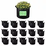 Ohiyoo 30 Liter Garten Grow Bags, 30 Pack 10 Gal Pflanztaschen Stoff Topf Taschen, Vlies-Pflanzbeutel Heavy Duty Belüftung Stoff Töpfe mit Griffen, Garten Stoff Pflanzgefäße für Gemüse Blumen