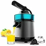 Cecotec Elektrische Hebel-Zitruspresse für Orangen und Zitrusfrüchte EssentialVita Hyden 120 Hybrid. 120W, 2 abnehmbare Kunststoffkegel in verschiedenen Größen, Kunststoffhebel und -deckel, 250ml