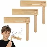 3 Stück Holzratsche Geräusche Maker, Holz Spinning Ratsche, Krachmacher, Holz Rassel Ratsche, Musikinstrument für Kinder, für Spiele Parteien Veranstaltungen, Sportveranstaltungen